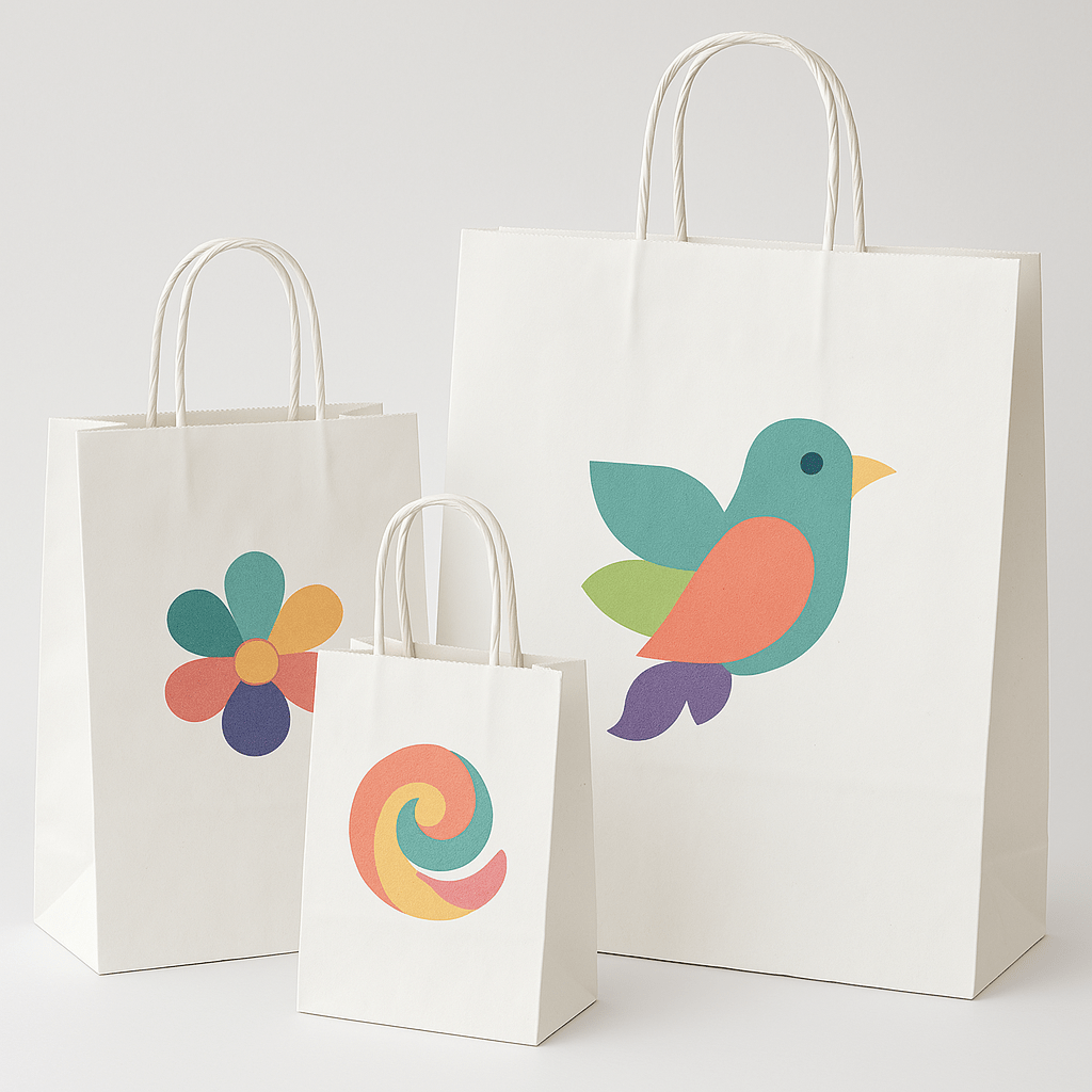 Weiße Papiertragetasche mit Papierkordeln "KOMFORT" - GERNET Print GmbH
