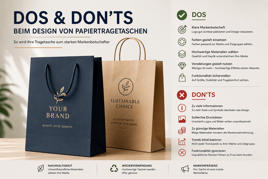 Dos and Don'ts beim Design von Papiertragetaschen: Der ultimative Leitfaden für Unternehmen - GERNET Print GmbH