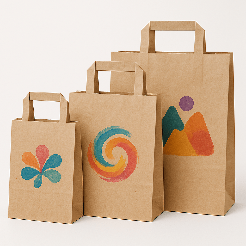 Braune Papiertragetasche mit Flachhenkeln "STANDARD" - GERNET Print GmbH