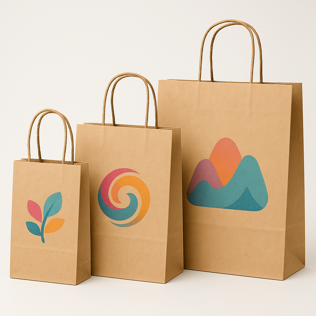 Braune Papiertragetasche mit Papierkordeln "KOMFORT" - GERNET Print GmbH