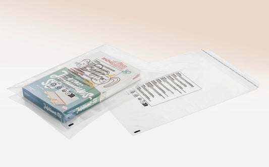 Wiederverschließbarer Polybeutel aus Rezyklat + Warntext - GERNET Print GmbH