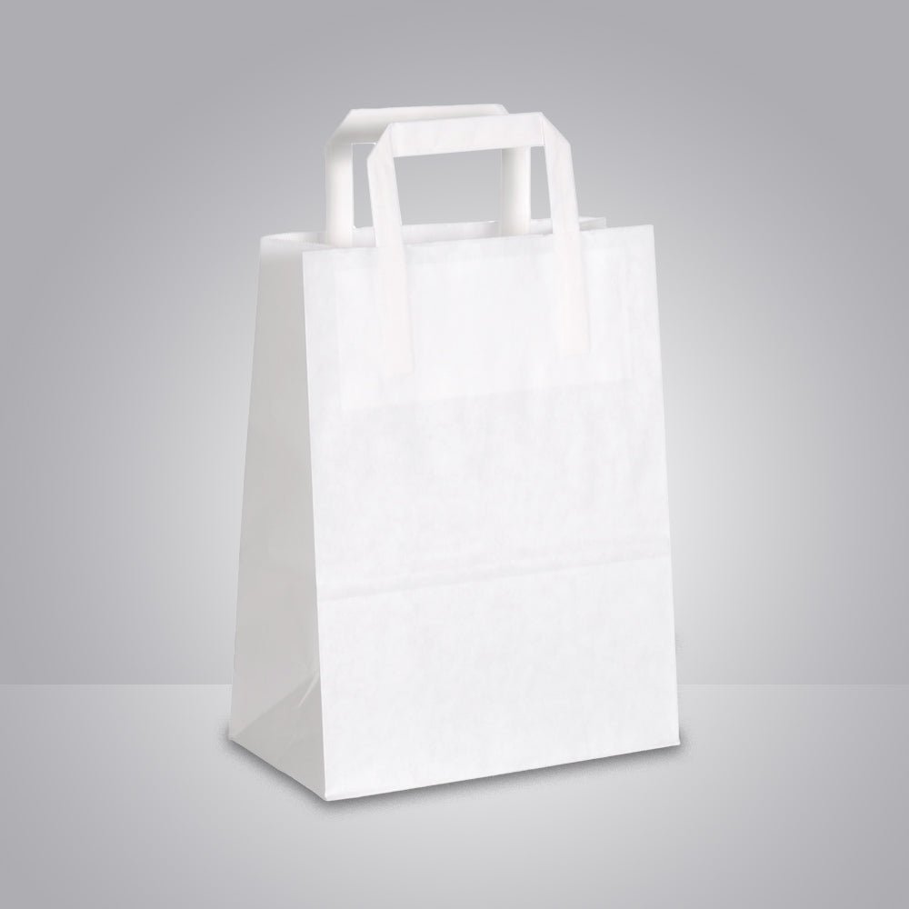Weiße Papiertragetasche mit Flachhenkeln "STANDARD" - GERNET Print GmbH