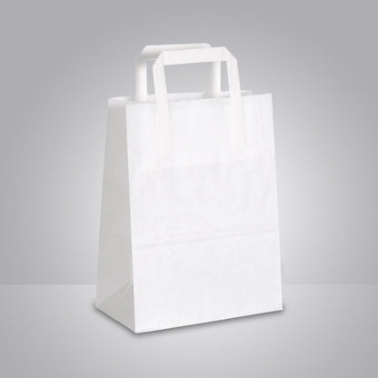 Weiße Papiertragetasche mit Flachhenkeln "STANDARD" - GERNET Print GmbH