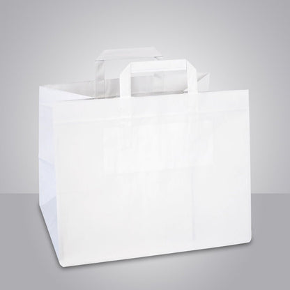Papiertragetasche "Take Away Standard in braun & weiß" - unbedruckt - GERNET Print GmbH